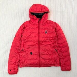 Fjällräven Women's Expedition Pack Down Red Hoodie Puffer | Size S